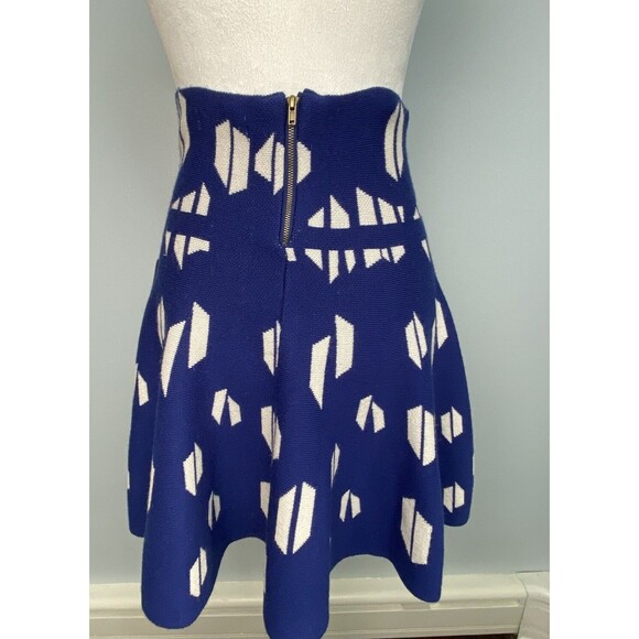 NWT! J.O.A. Sweater Skirt Size Small Blue Wool Blend Stretch Flare Fall Office - Picture 5 of 9
